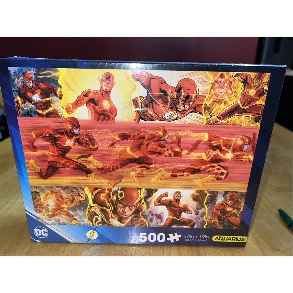 DC Comics The Flash Superhero AQUA 500 Piece Jigsaw Puzzle UNIQUE! - NEW!
